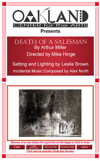 Site done for a production of the play Death of a Salesman.